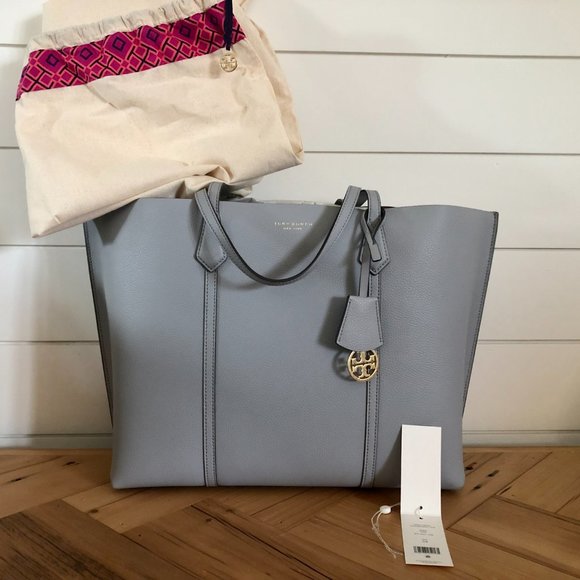 Tory Burch Perry Triple Compartment Tote Bag Laptop Computer Bag Briefcase Itali - Picture 1 of 12